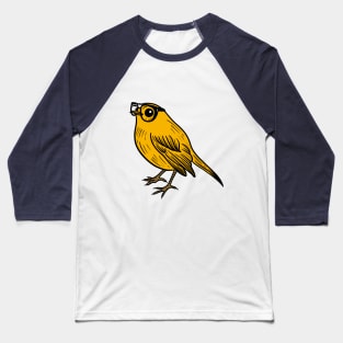 Cute Little Bird Nerd Baseball T-Shirt